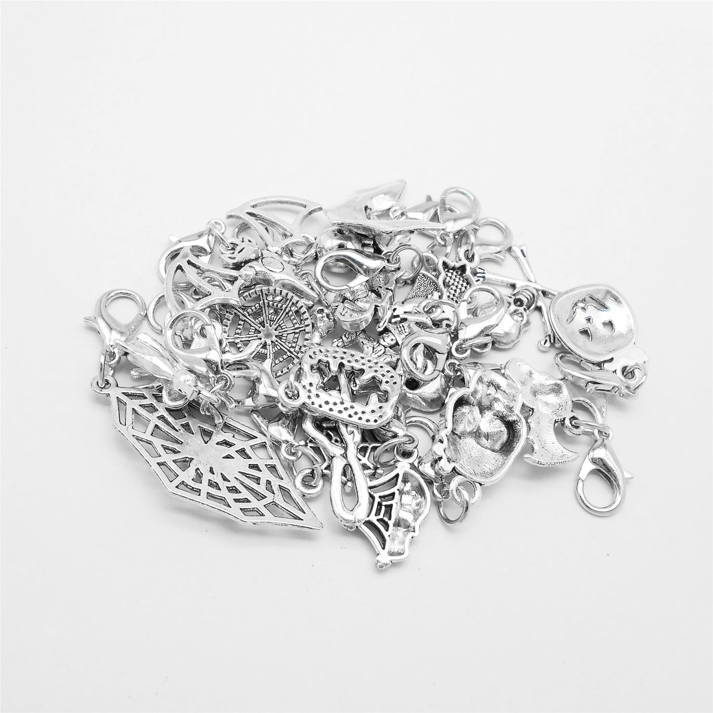 80PCS Halloween Charms with Lobster Clasp for Jewelry Making