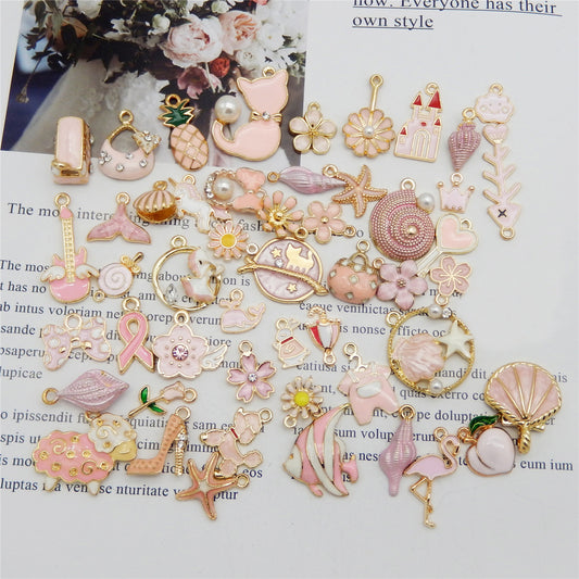 40pcs(20PAIRS) Assorted Gold Tone Enamel Animals Fruit Moon
