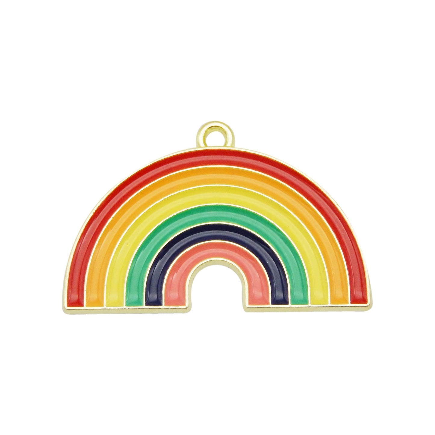 40 pcs Gold Tone Rainbow Clouds Enamel Dainty Dangle Rainbow Pendants Charms for Jewelry Making Necklace Bracelet