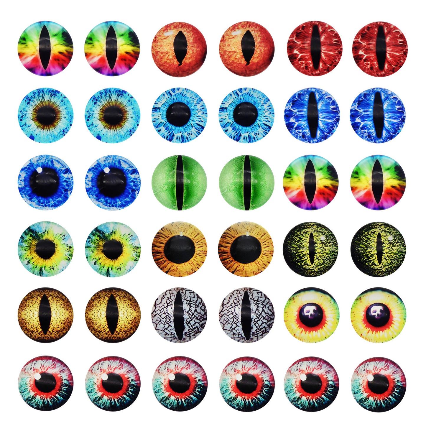 6MM-30MM Glass Dragon Eye Cabochons for DIY Jewelry Making