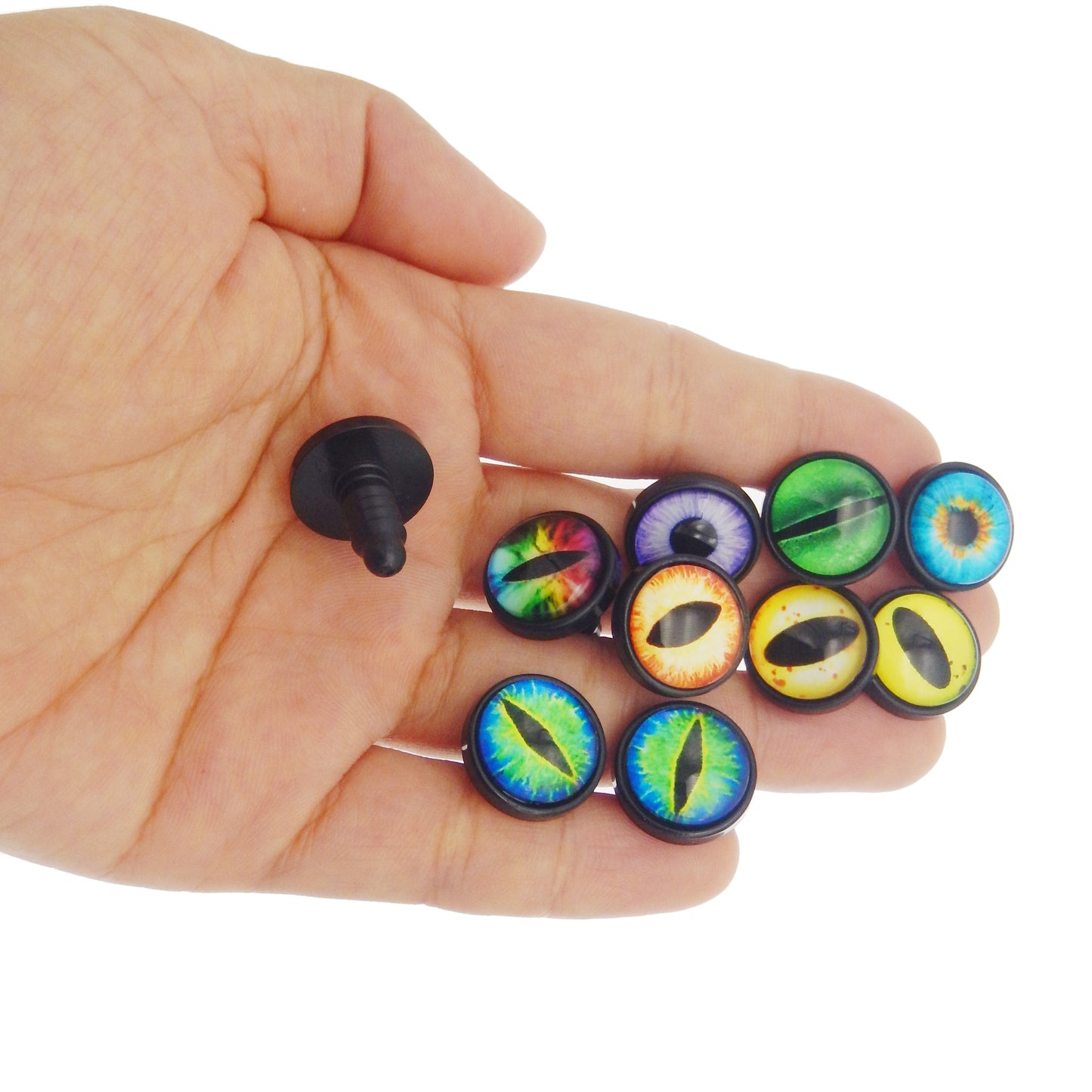 JJGQAZ 16 Pairs Dragon Eye Safety Eyes with Washer for Stuffed Animal Eyes