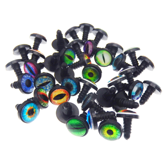 JJGQAZ 16 Pairs Dragon Eye Safety Eyes with Washer for Stuffed Animal Eyes