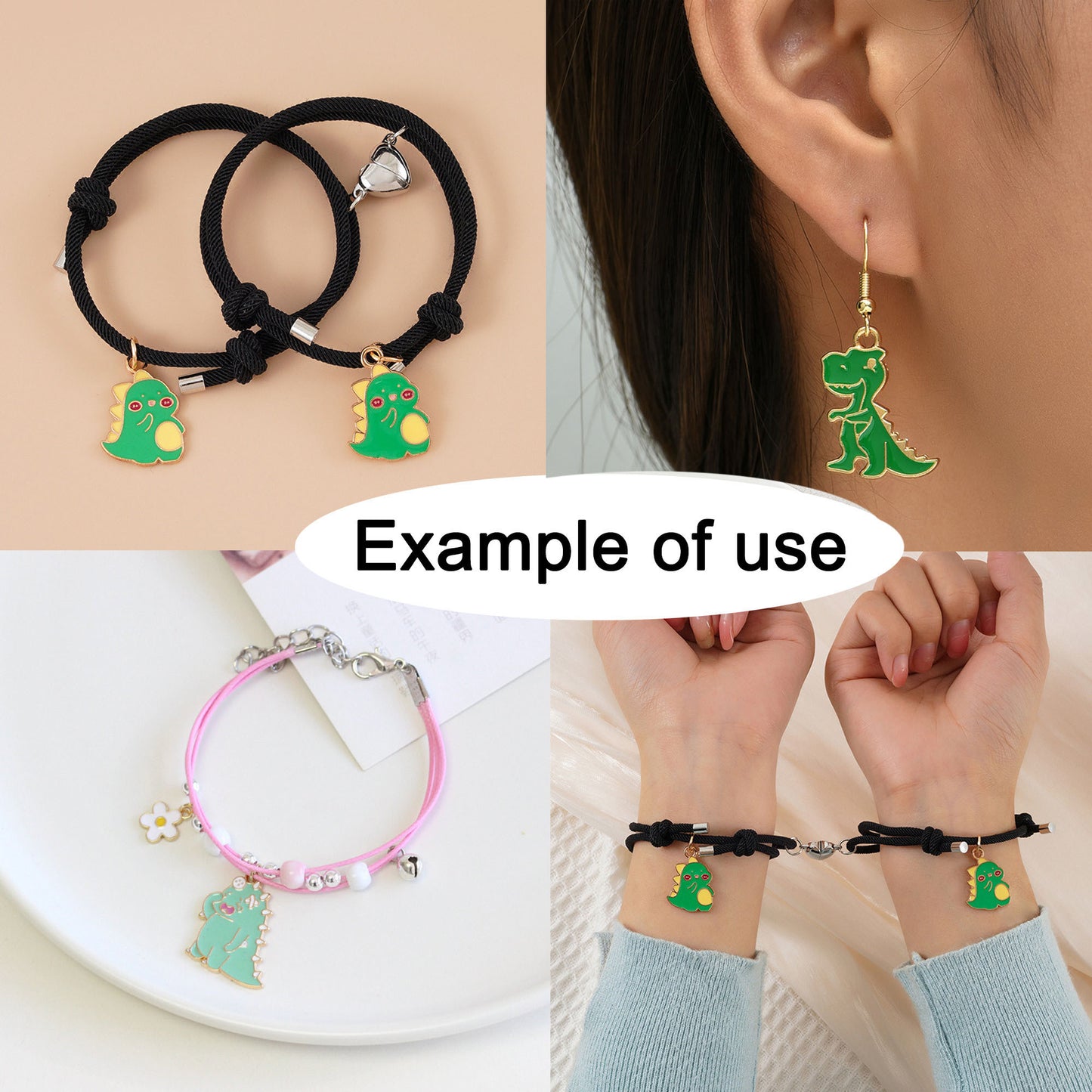 JJGQAZ 30 pcs Dinosaur Charms Pendant For Jewelry Making