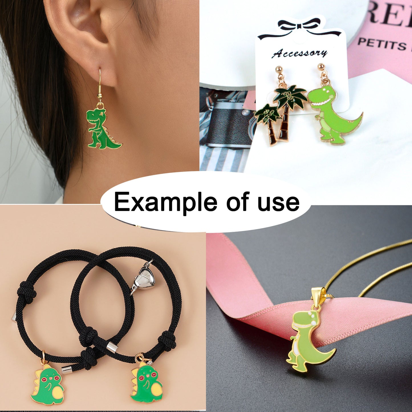 JJGQAZ 30 pcs Dinosaur Charms Pendant For Jewelry Making