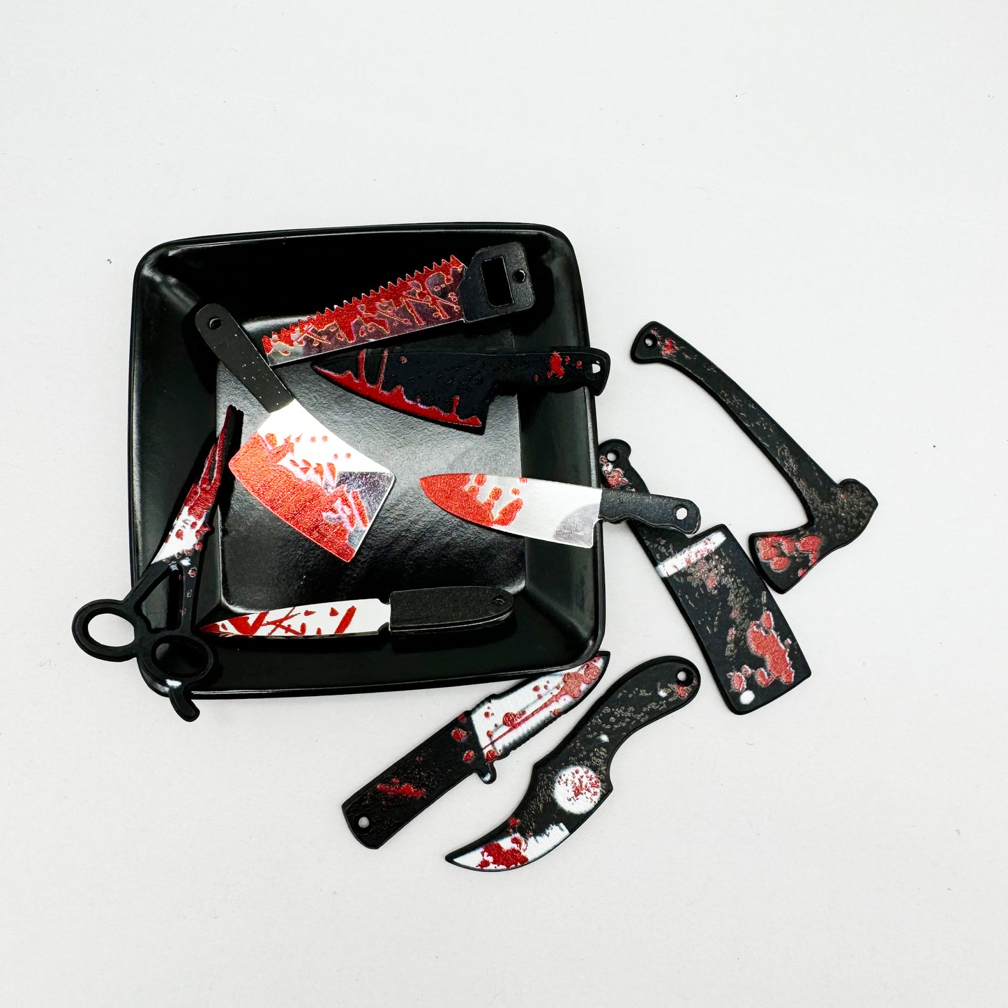 JJGQAZ 50pcs Halloween Jewelry Charms Mini Horror Scissors