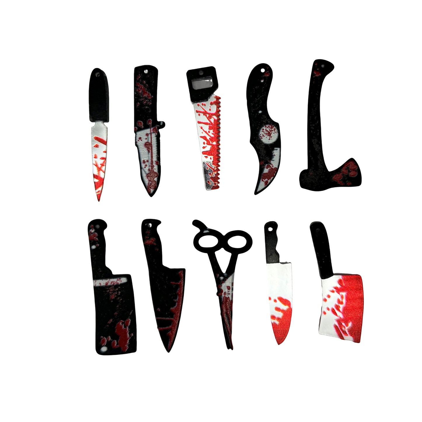 JJGQAZ 50pcs Halloween Jewelry Charms Mini Horror Scissors