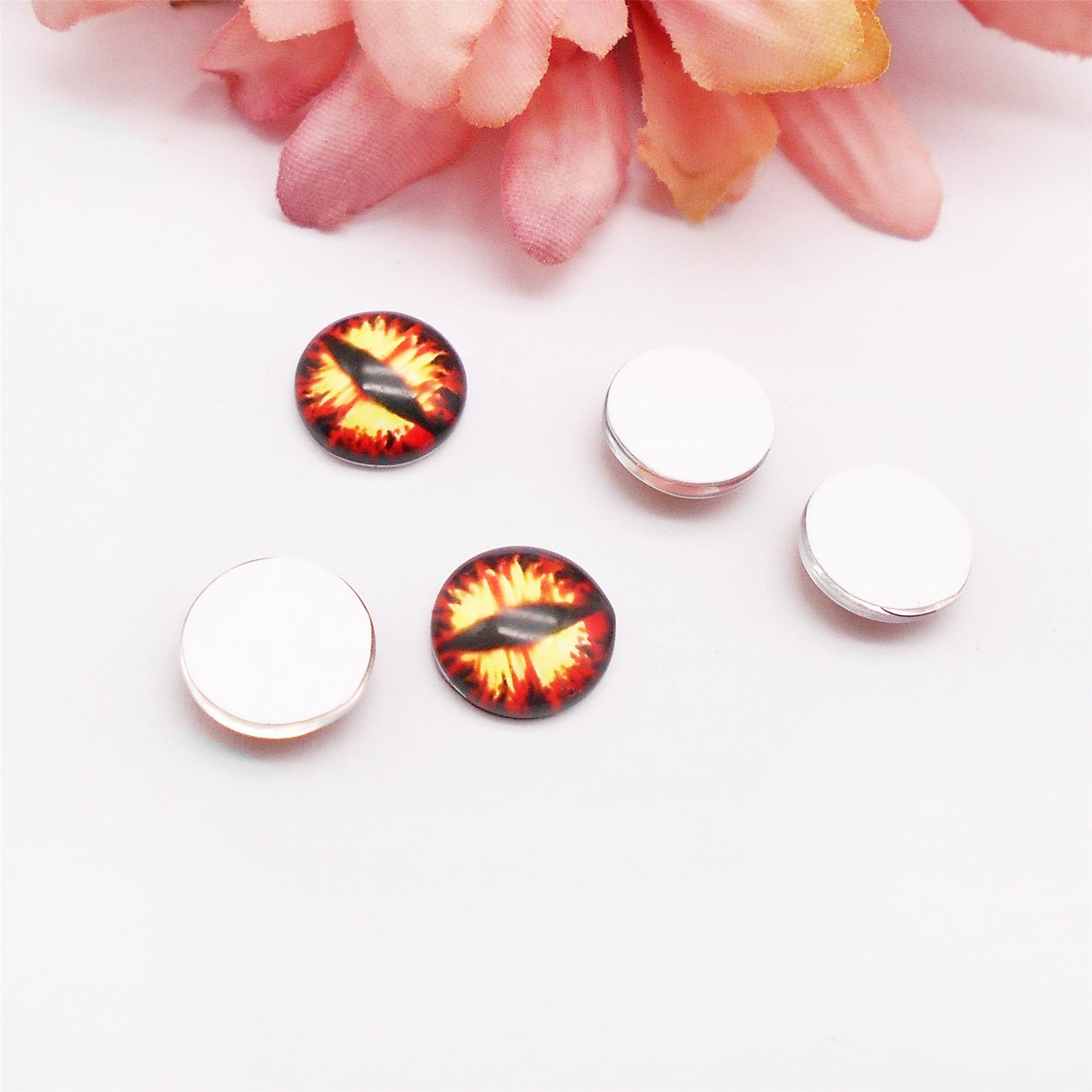 30MM 60PCS Glass Dragon Eye Cabochons for DIY Jewelry Making