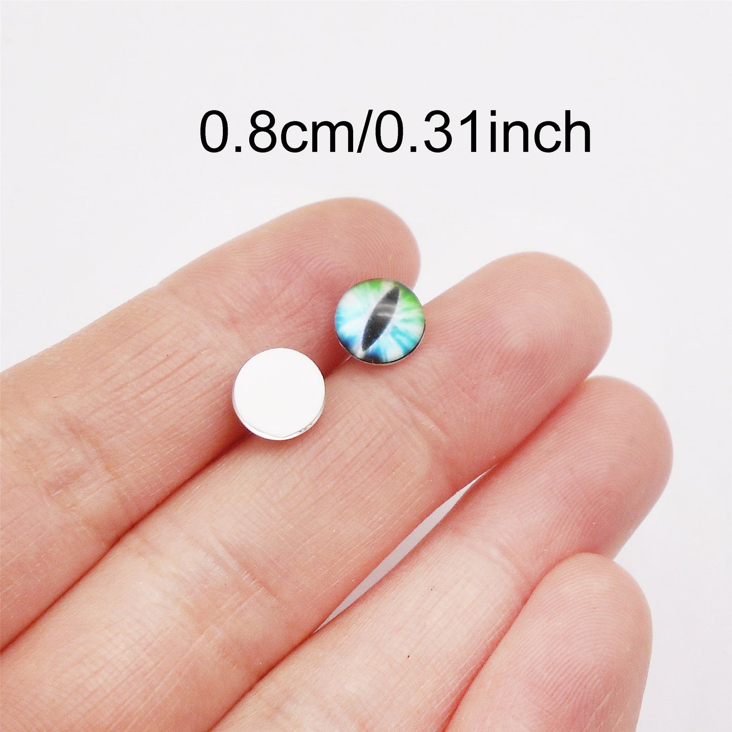 30MM 60PCS Glass Dragon Eye Cabochons for DIY Jewelry Making