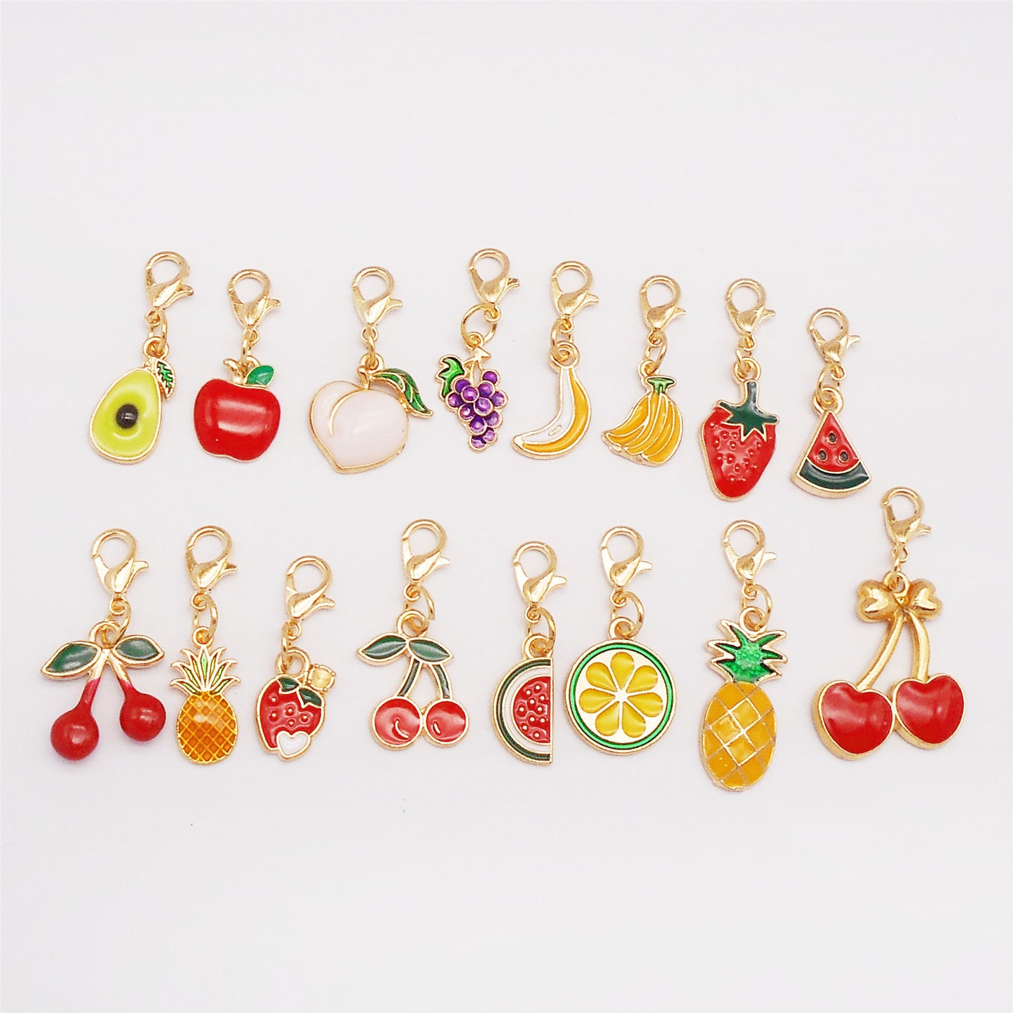 JJGQAZ 32 Pieces Fruit Charms for Jewelry Making