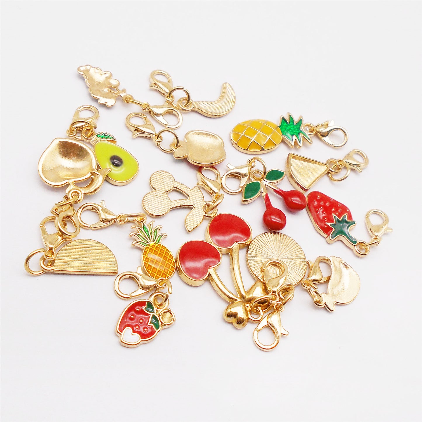 JJGQAZ 32 Pieces Fruit Charms for Jewelry Making