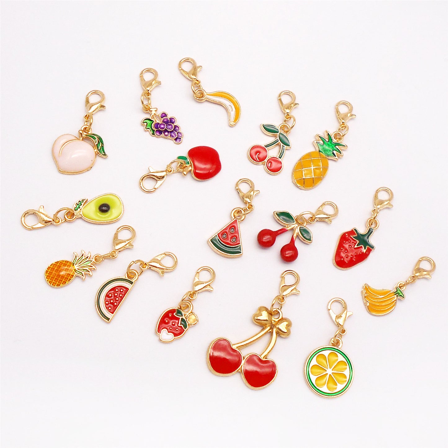 JJGQAZ 32 Pieces Fruit Charms for Jewelry Making