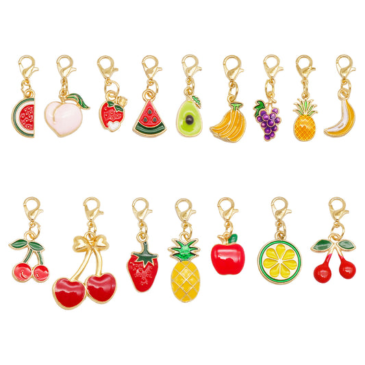 JJGQAZ 32 Pieces Fruit Charms for Jewelry Making