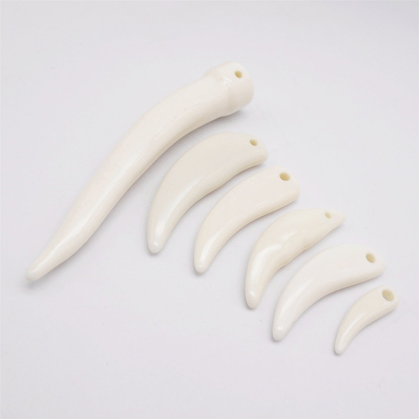 60 Pieces Artificial Wolf Teeth Charms