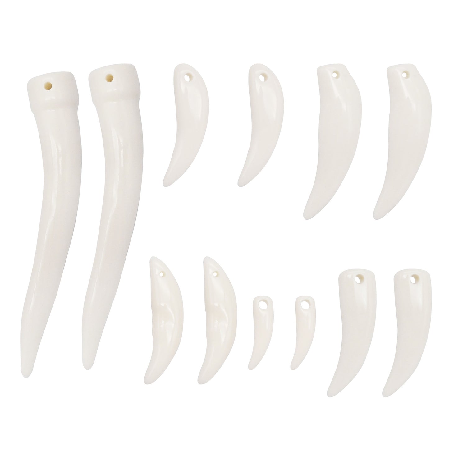 JJGQAZ 60 Pieces Artificial Wolf Teeth Charms