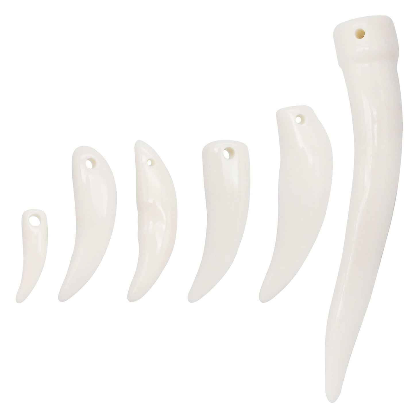 60 Pieces Artificial Wolf Teeth Charms