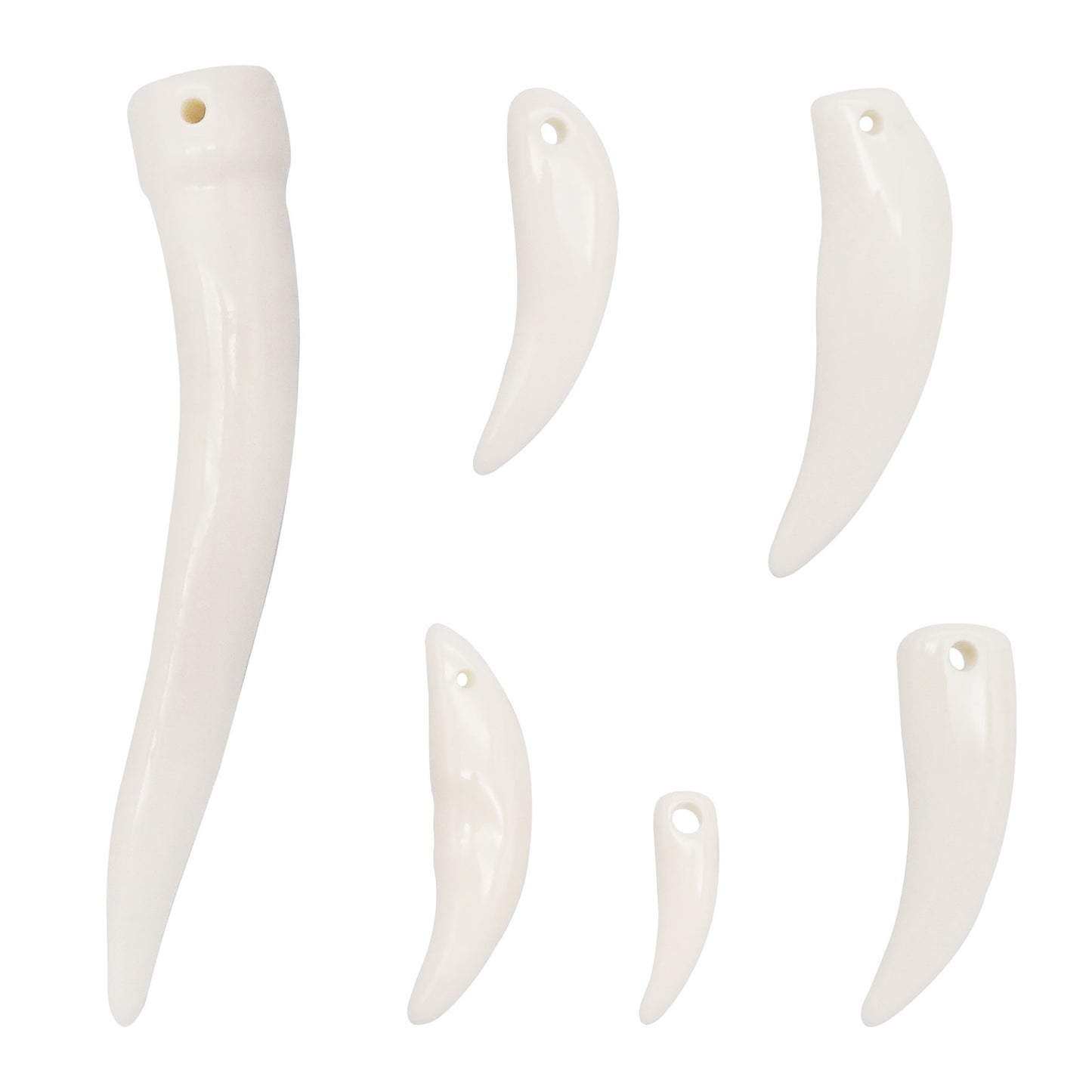 60 Pieces Artificial Wolf Teeth Charms