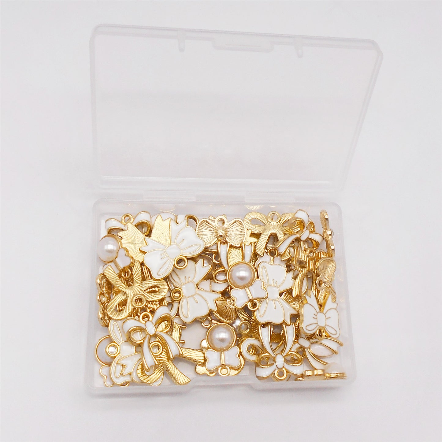 60 Pieces  Enamel Bow Charms Set