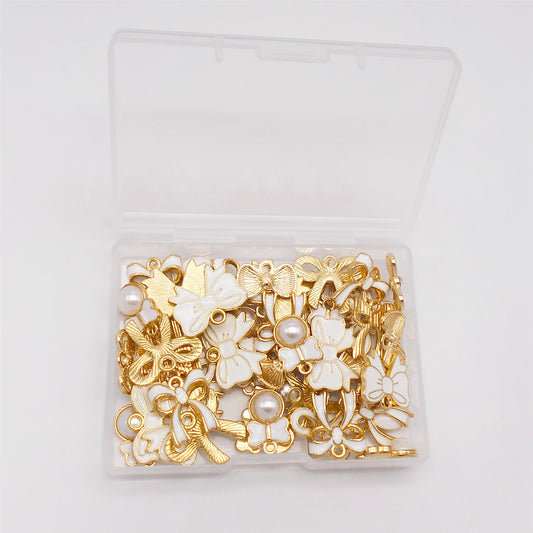 60 Pieces  Enamel Bow Charms Set