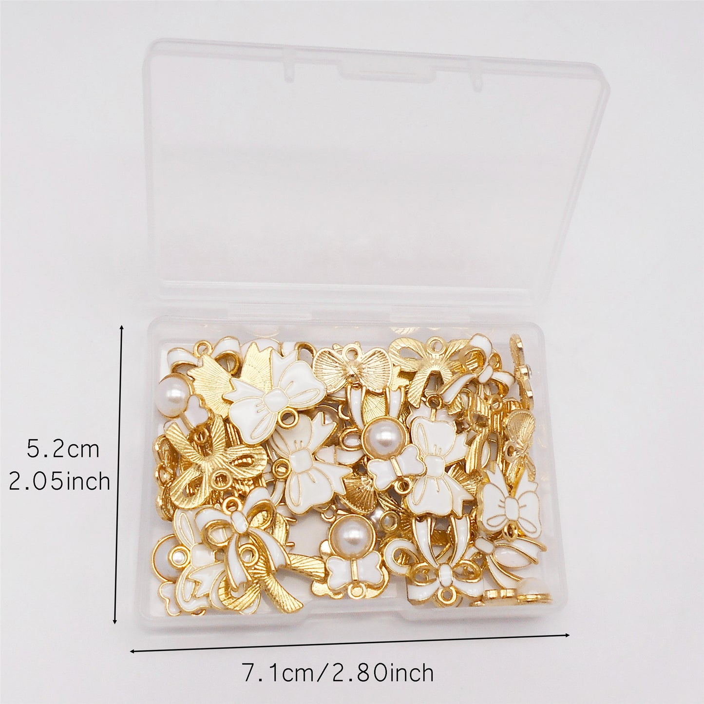 60 Pieces  Enamel Bow Charms Set