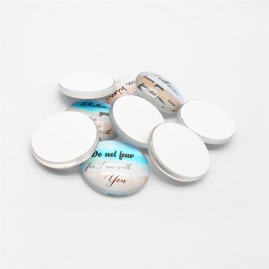 JJGQAZ 36 Pieces 25mm Inspirational Bible Verse Glass Cabochons