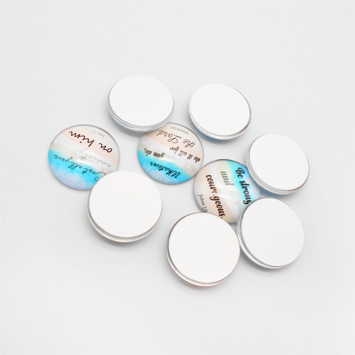 JJGQAZ 36 Pieces 25mm Inspirational Bible Verse Glass Cabochons