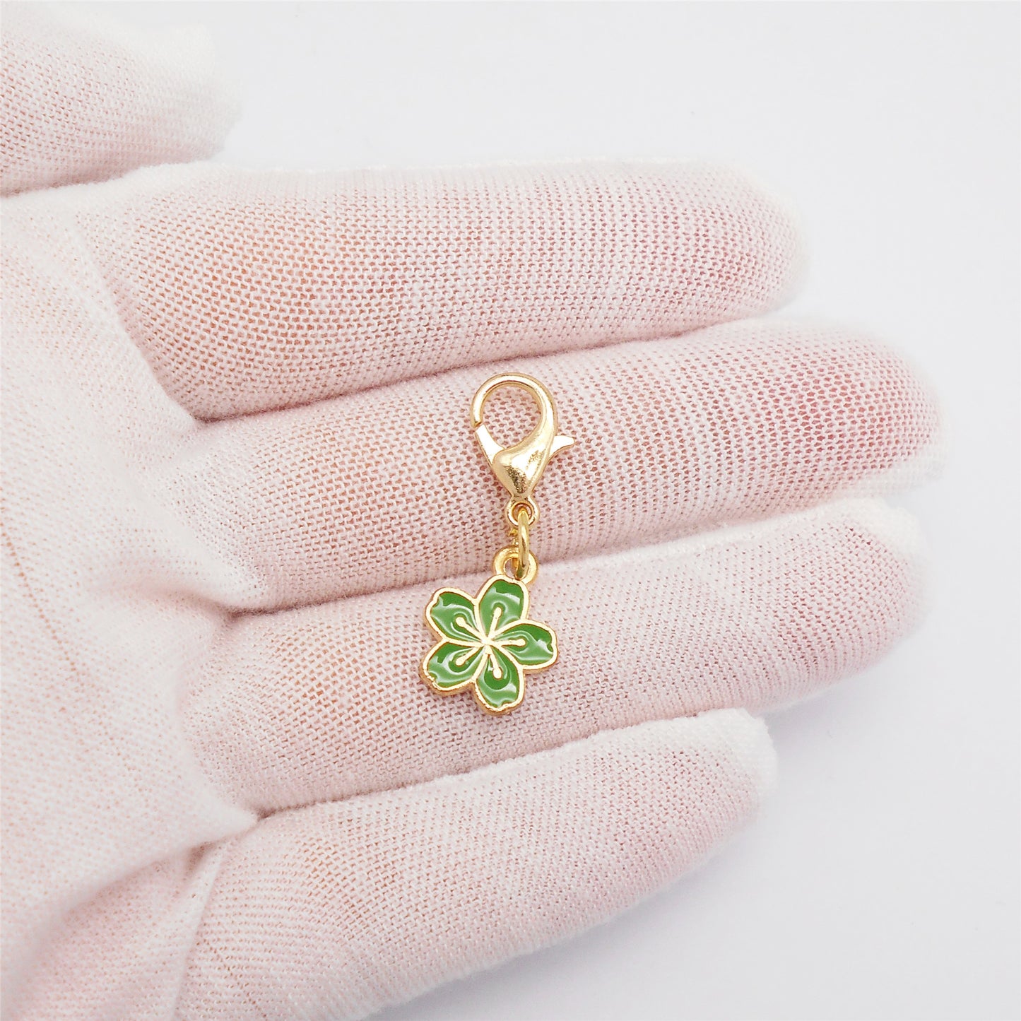 50 Pieces Assorted Enamel Charms with Lobster Clasps for Jewelry Making