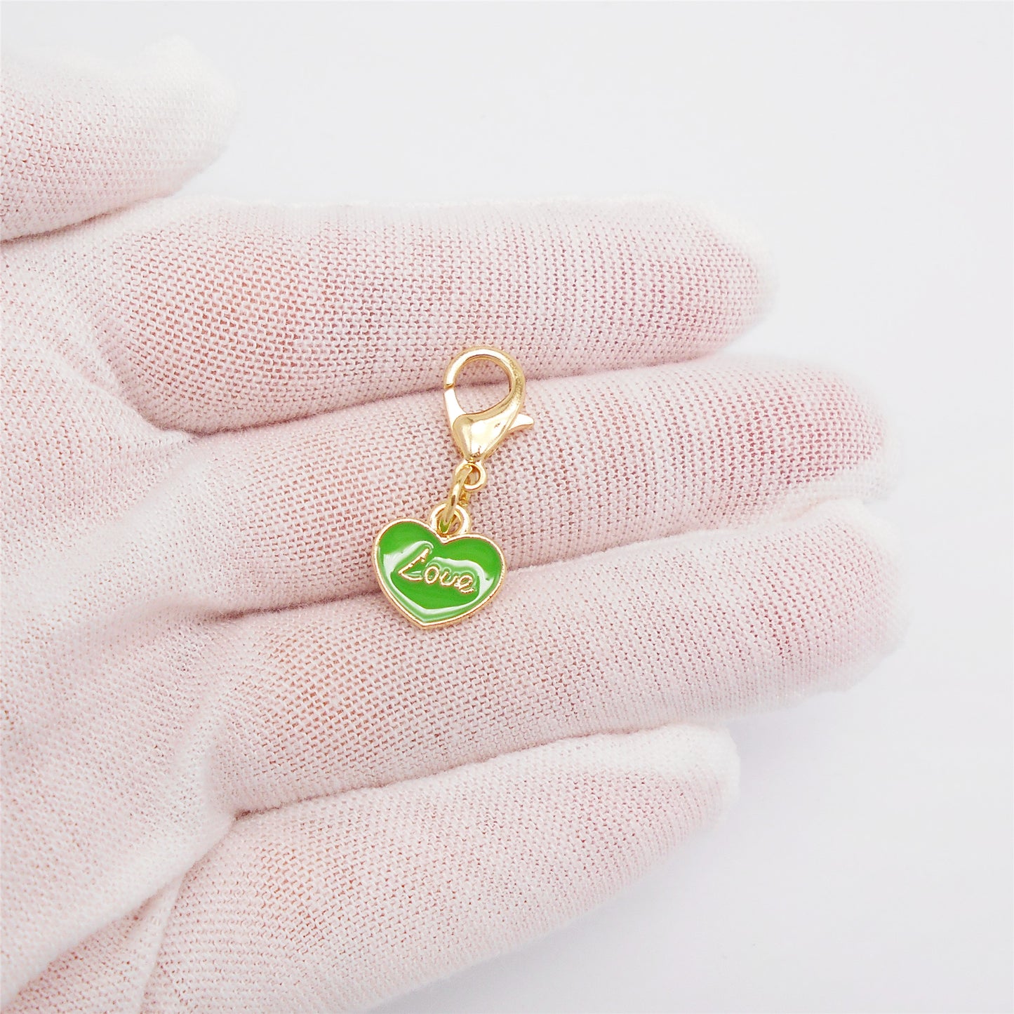 50 Pieces Assorted Enamel Charms with Lobster Clasps for Jewelry Making