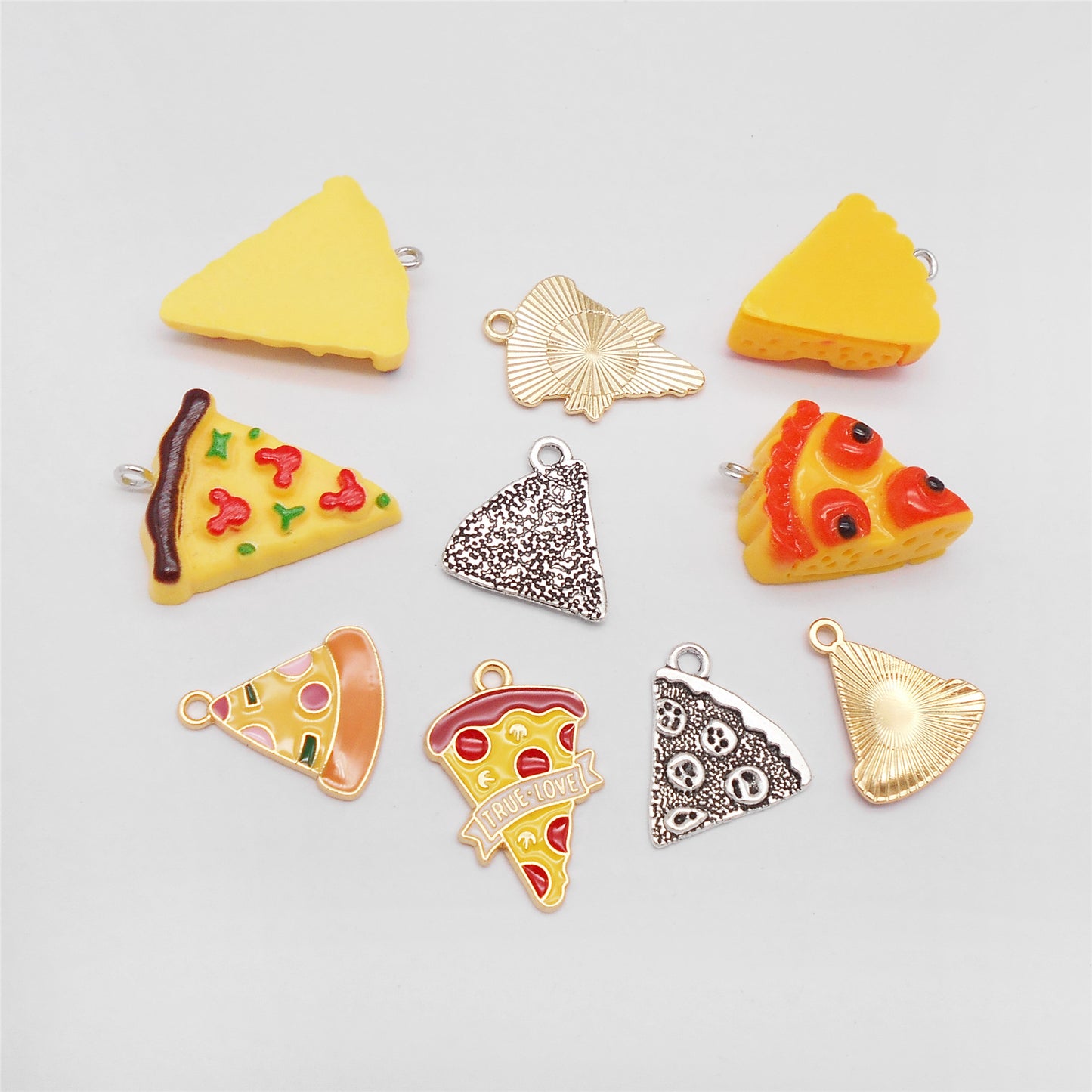 20/100 PCS Resin Pizza Charms Pendant
