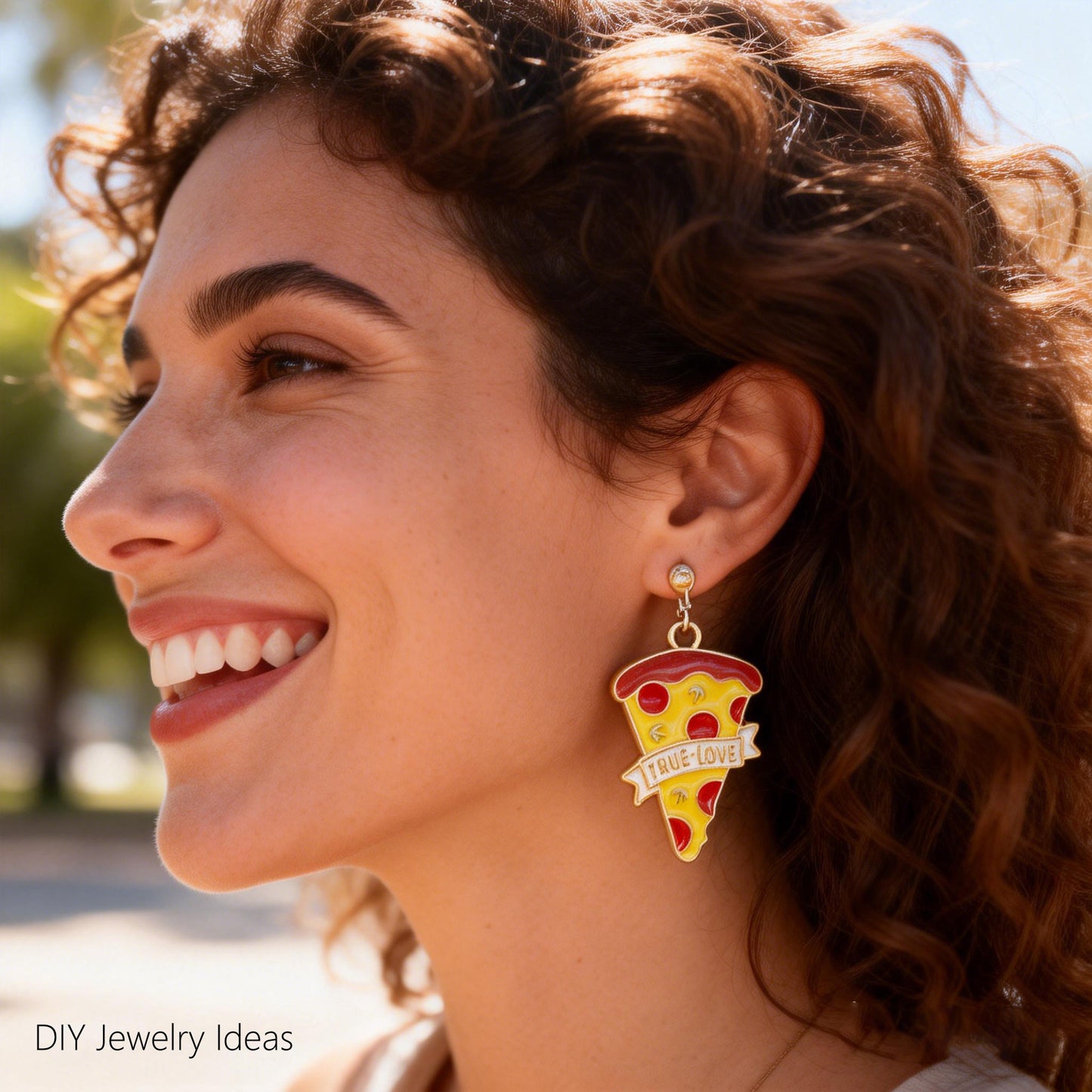 20/100 PCS Resin Pizza Charms Pendant