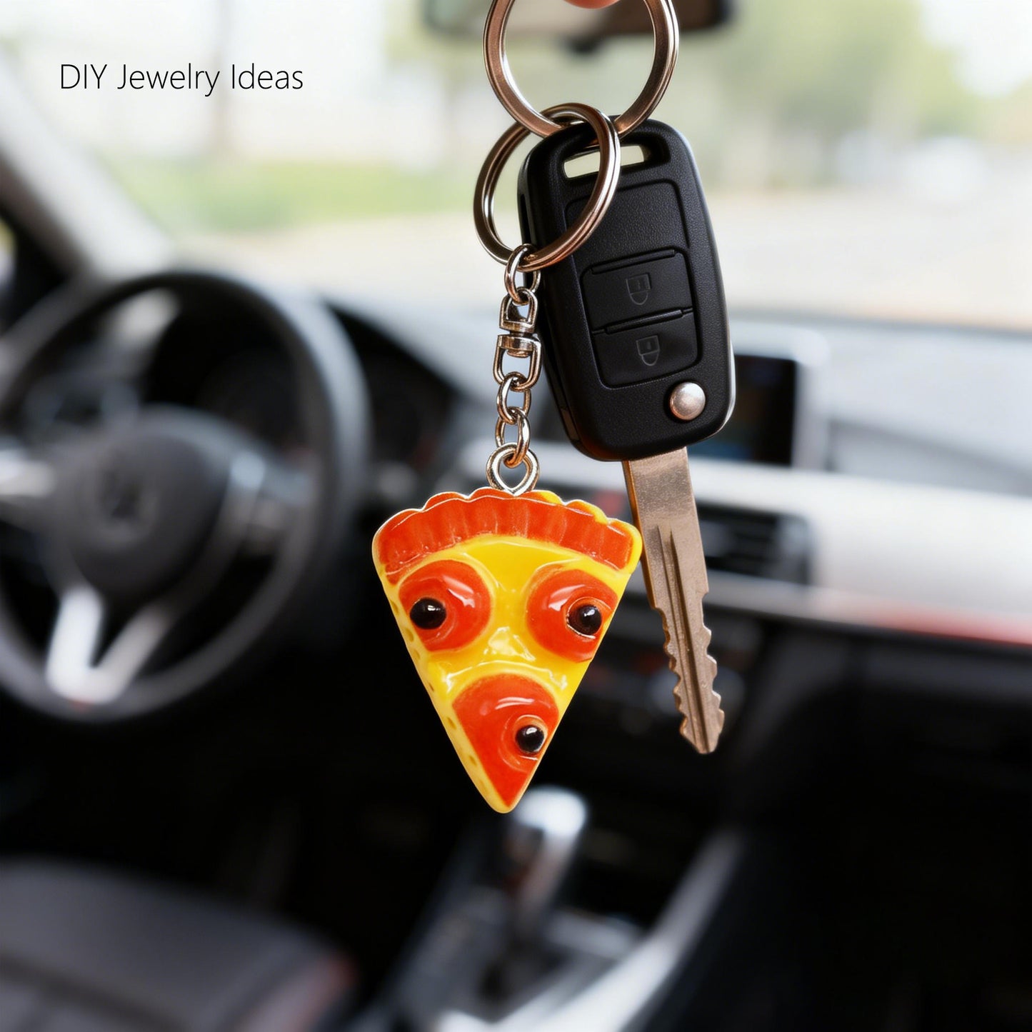 20/100 PCS Resin Pizza Charms Pendant