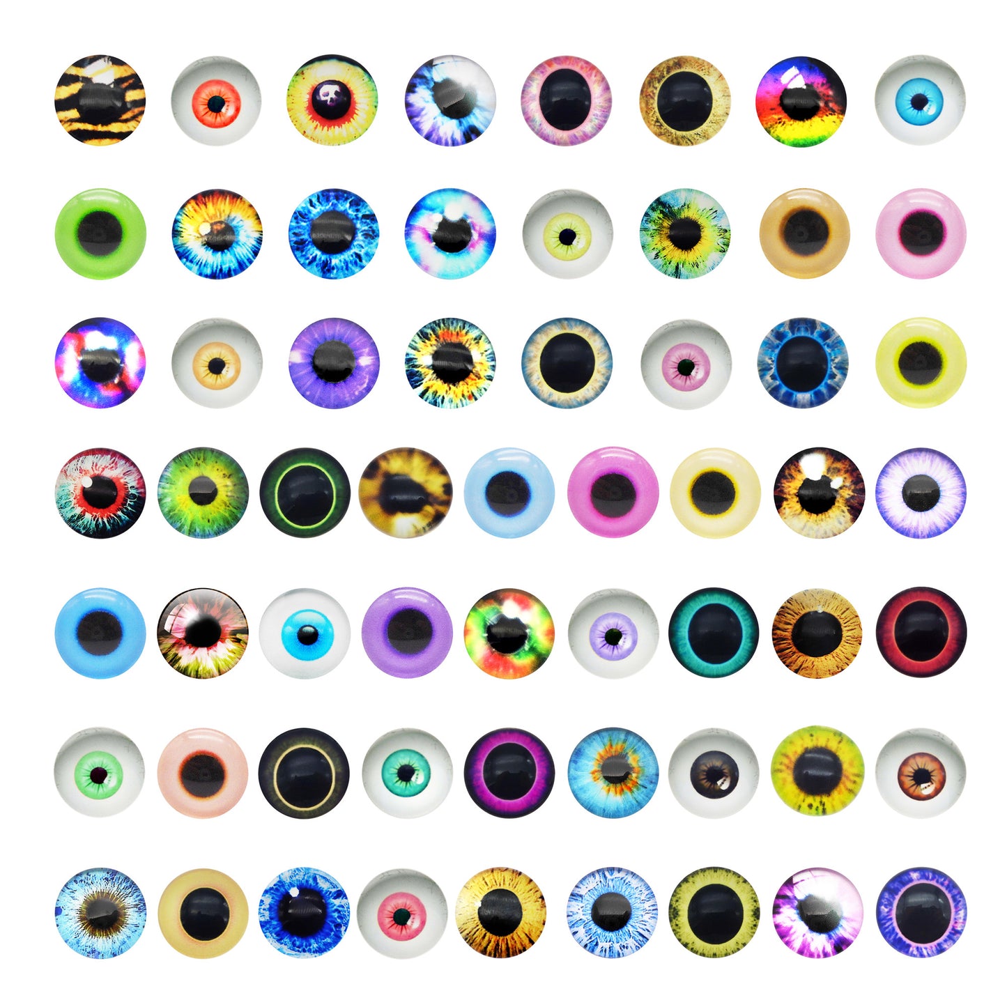 30MM 60PCS Glass Dragon Eye Cabochons for DIY Jewelry Making
