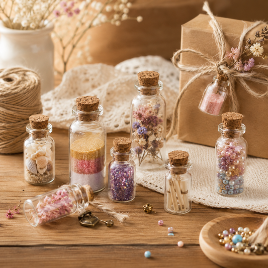 90Pcs 10ml Mini Glass Bottles with Cork Stoppers Small Vials Jars DIY Craft